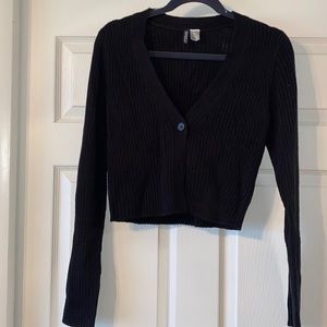 Black 2 button cardigan